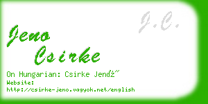 jeno csirke business card